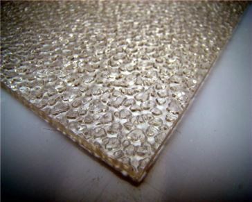 Hoja de policarbonato en relieve pequeño